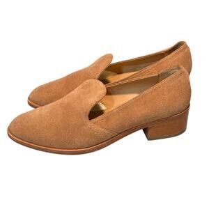 Soludos Sophia Leather Suede Brown Quiet Luxury Western Loafer Shoes Size 10